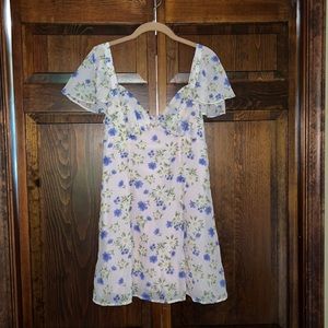 FOREVER 21 dress floral flowers fully lined CUTE